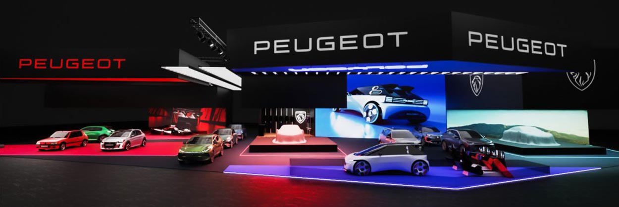 Vue du stand peugeot mondila de l'auto