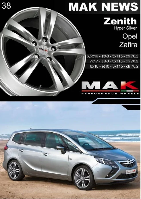 Jante Zenith 5 tous zafira Jante Zenith