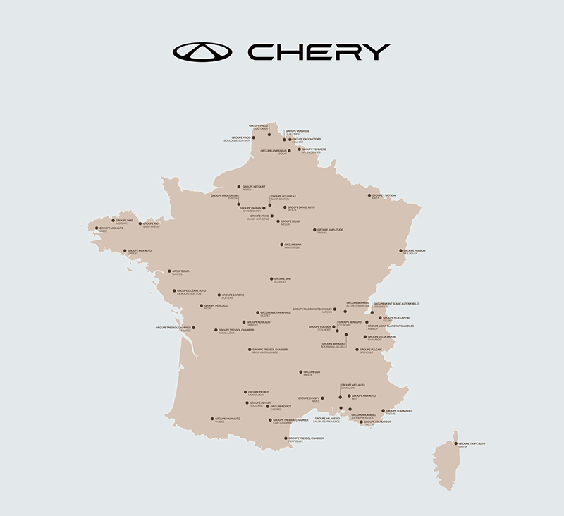 Carte du réseau Cherry