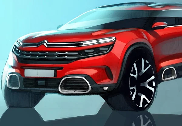 croquis suv citroen acc