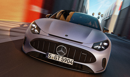 Face avant de la MERCEDES AMG Gt53 Coupé 4 portes