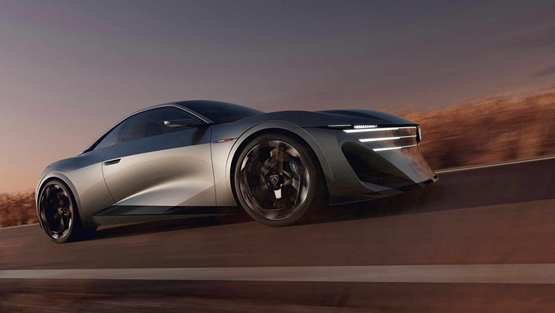 Peugeot RCZ Vision grise de profil