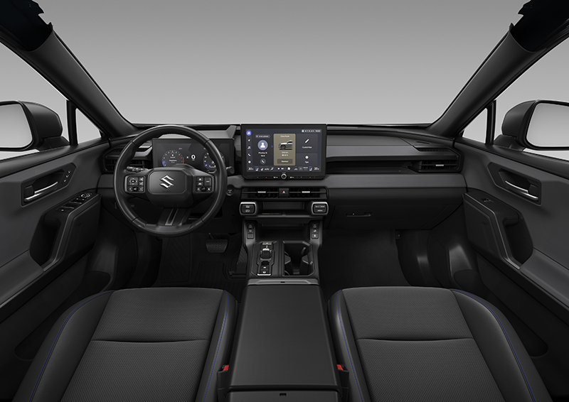 Habitacle du Suzuki Across hybride rechargeable 2026, tableau de bord digital