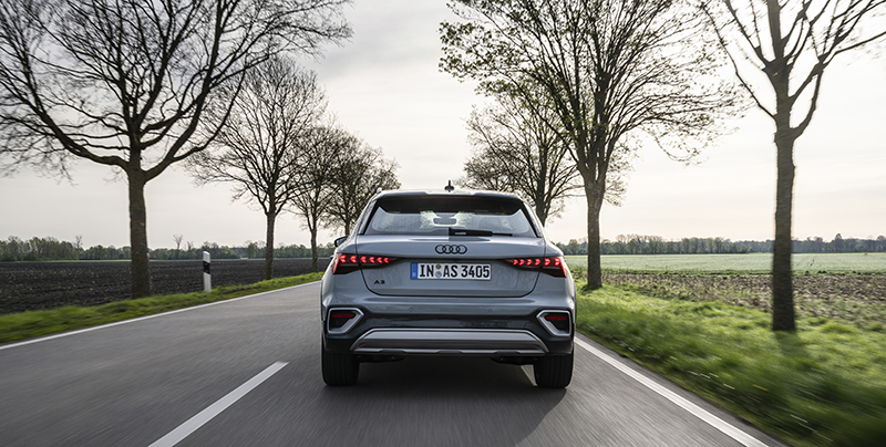 Audi A3 vue sur la partie arrière