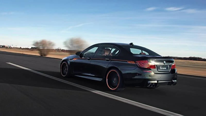BMW M5 noire roulage G-Power
